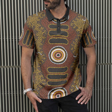 Load image into Gallery viewer, Indigenous design All-Over Print Polo Shirts