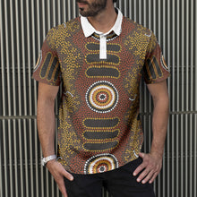 Load image into Gallery viewer, Indigenous design All-Over Print Polo Shirts