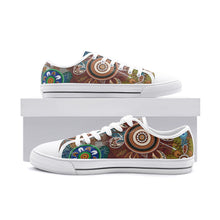 Load image into Gallery viewer, Contemporary Aboriginal Art Designed print Low- top fashion canvas shoes