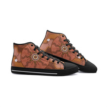 Load image into Gallery viewer, Indigenous design Unisex High Top Canvas Shoes