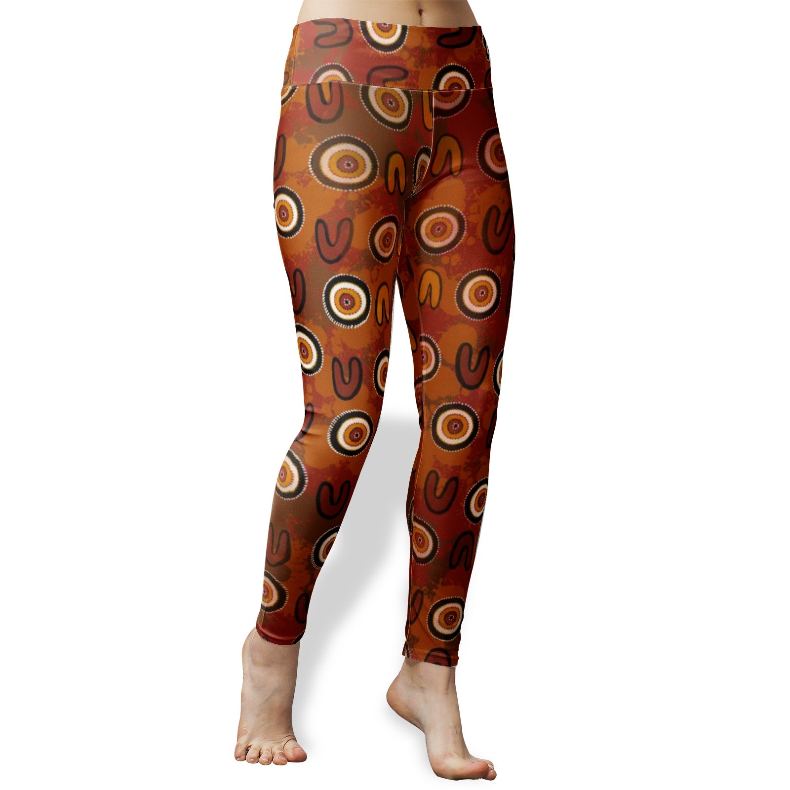 Indigenous design Women's High Waist Yoga Leggings – Ngwarle Untye Art