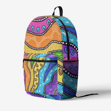 Load image into Gallery viewer, Indigenous designed Retro Colourful Backpack