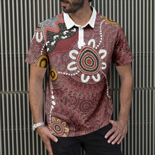 Load image into Gallery viewer, Indigenous Design Print Polo Shirts