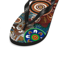 Load image into Gallery viewer, Aboriginal Art Design Print Unisex Flip-Flops