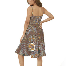 Load image into Gallery viewer, Sleeveless Square Neck Flare Hem Midi Dress