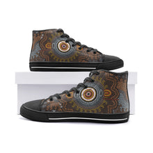 Load image into Gallery viewer, Indigenous Designed Unisex High Top Canvas Shoes