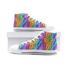 Load image into Gallery viewer, Bright & Colourful Unisex High Top Canvas Shoes - Contemporary design