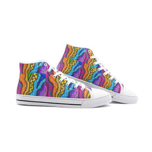 Load image into Gallery viewer, Bright & Colourful Unisex High Top Canvas Shoes - Contemporary design