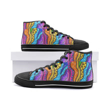 Load image into Gallery viewer, Bright & Colourful Unisex High Top Canvas Shoes - Contemporary design