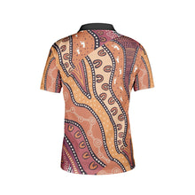 Load image into Gallery viewer, Indigenous design Men's All-Over Print Polo Shirts