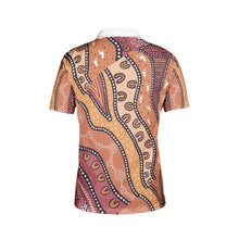 Load image into Gallery viewer, Indigenous design Men's All-Over Print Polo Shirts