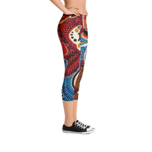 Load image into Gallery viewer, Contemporary Aboriginal Art Design Capri Leggings