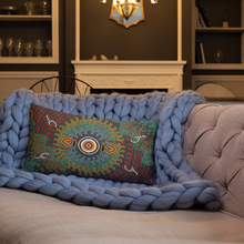 Load image into Gallery viewer, Custom Traditional Aboriginal Art Design Premium Pillow