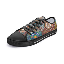 Load image into Gallery viewer, Contemporary Aboriginal Art Designed print Low- top fashion canvas shoes
