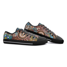 Load image into Gallery viewer, Contemporary Aboriginal Art Designed print Low- top fashion canvas shoes
