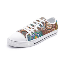 Load image into Gallery viewer, Contemporary Aboriginal Art Designed print Low- top fashion canvas shoes
