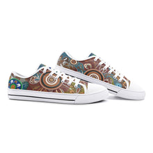 Load image into Gallery viewer, Contemporary Aboriginal Art Designed print Low- top fashion canvas shoes
