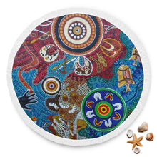 Load image into Gallery viewer, Custom Contemporary Aboriginal Art Design Print Beach Towels
