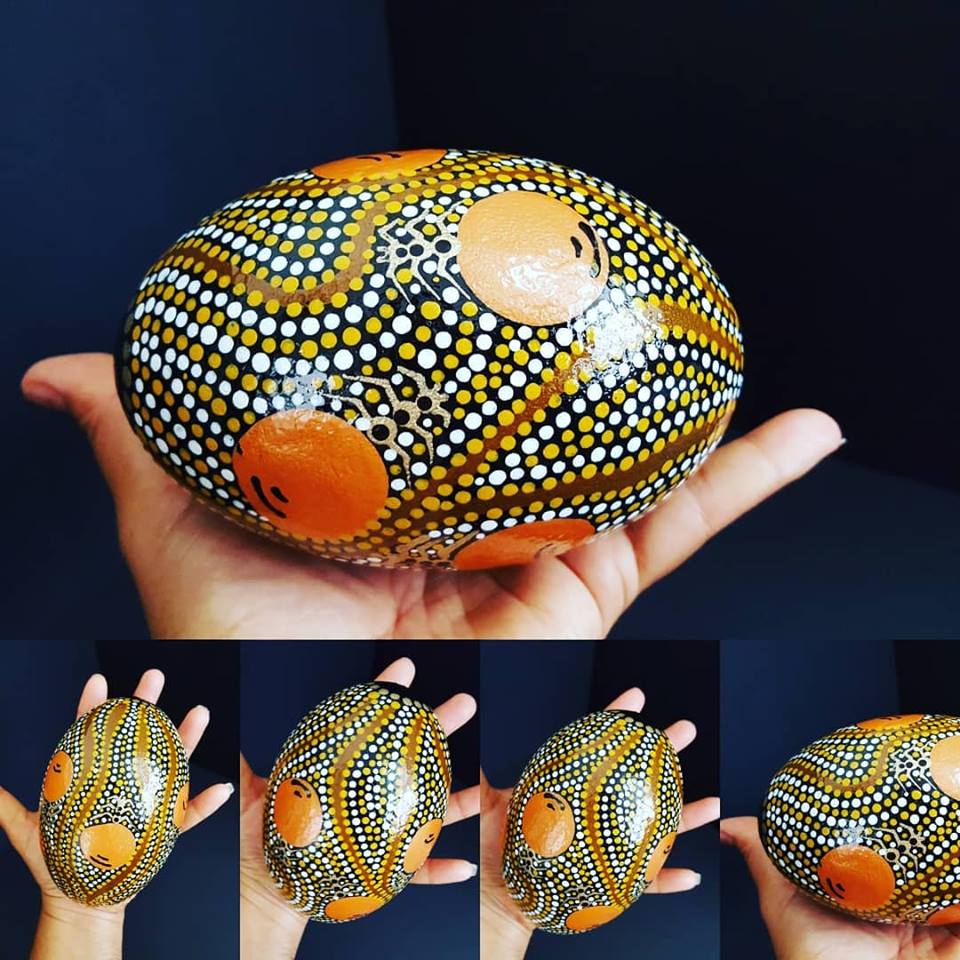 Painted Emu Egg