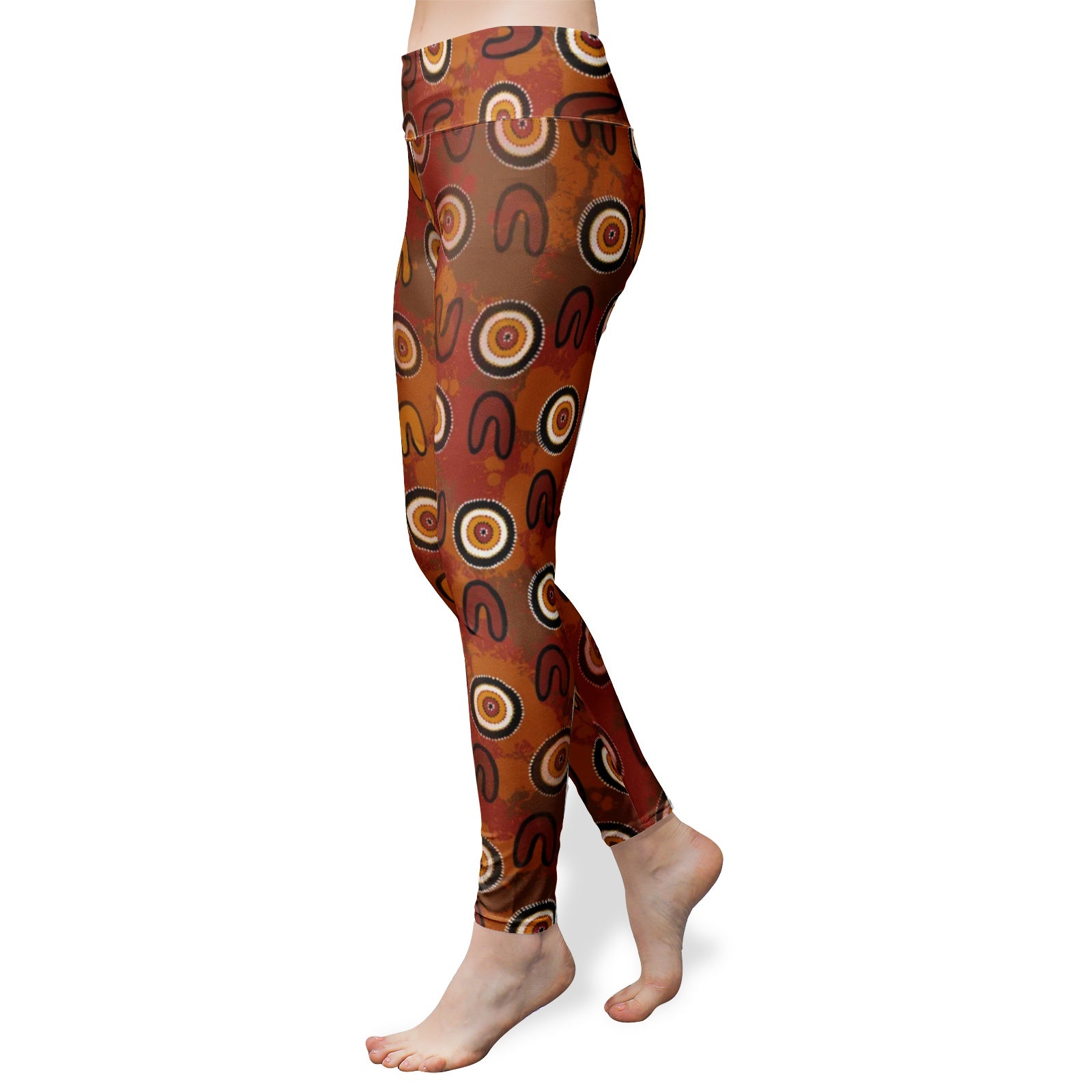 Indigenous design Women's High Waist Yoga Leggings – Ngwarle Untye Art