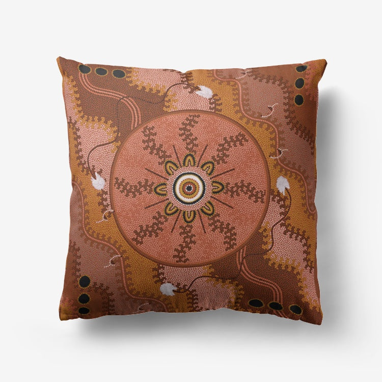 Indigenous Designed Premium Hypoallergenic Throw Pillow