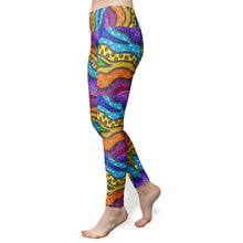 Load image into Gallery viewer, Indigenous design Women&#39;s High Waist Yoga Leggings
