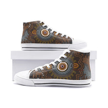 Load image into Gallery viewer, Indigenous Designed Unisex High Top Canvas Shoes
