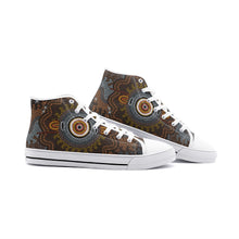 Load image into Gallery viewer, Indigenous Designed Unisex High Top Canvas Shoes
