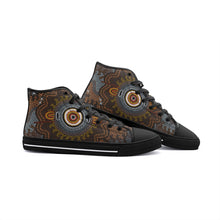 Load image into Gallery viewer, Indigenous Designed Unisex High Top Canvas Shoes
