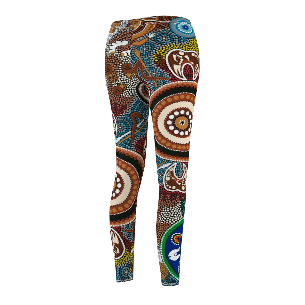 Aboriginal Art Design Print Women's Cut & Sew Casual Leggings