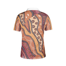 Load image into Gallery viewer, Indigenous design Men&#39;s All-Over Print Polo Shirts
