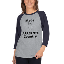 Load image into Gallery viewer, Creative 3/4 sleeve raglan shirt
