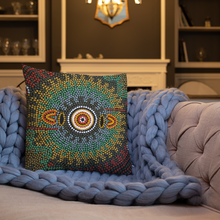 Load image into Gallery viewer, Custom Traditional  Aboriginal Art Design Premium Pillow
